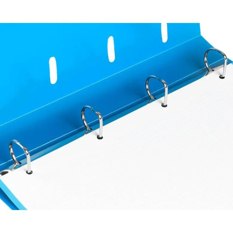 CARPETA 4 ANILLAS 25 MM LIDERPAPEL DIN A4 COLOR AZUL POLIPROPILENO