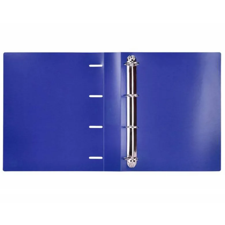 CARPETA 4 ANILLAS 40 MM LIDERPAPEL DIN A4 COLOR AZUL POLIPROPILENO