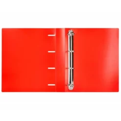 CARPETA 4 ANILLAS 40 MM LIDERPAPEL DIN A4 COLOR ROJO POLIPROPILENO