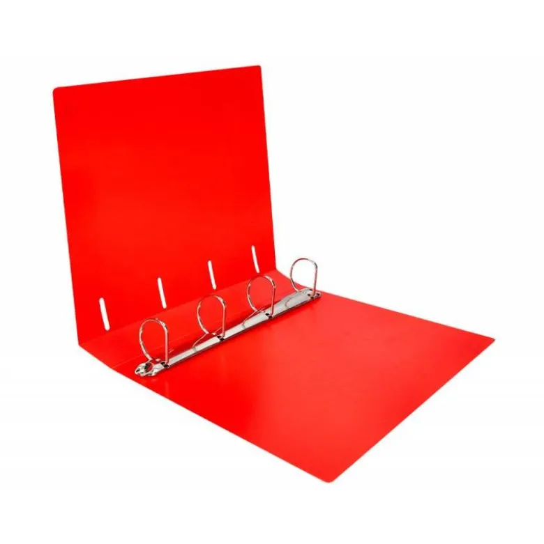 CARPETA 4 ANILLAS 40 MM LIDERPAPEL DIN A4 COLOR ROJO POLIPROPILENO
