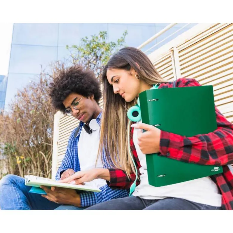 CARPETA 4 ANILLAS 40 MM LIDERPAPEL DIN A4 COLOR VERDE POLIPROPILENO