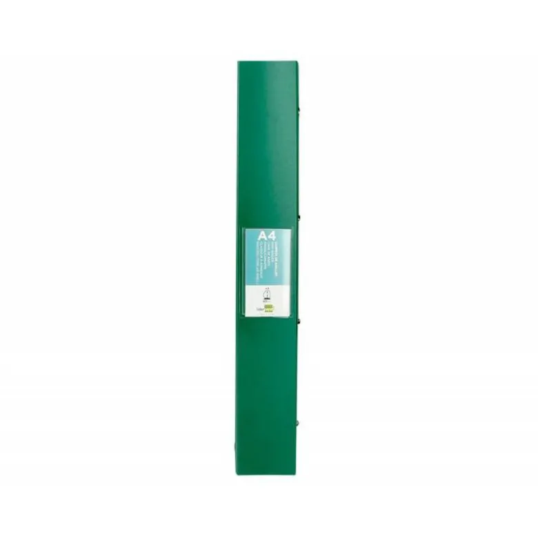 CARPETA 4 ANILLAS 40 MM LIDERPAPEL DIN A4 COLOR VERDE POLIPROPILENO