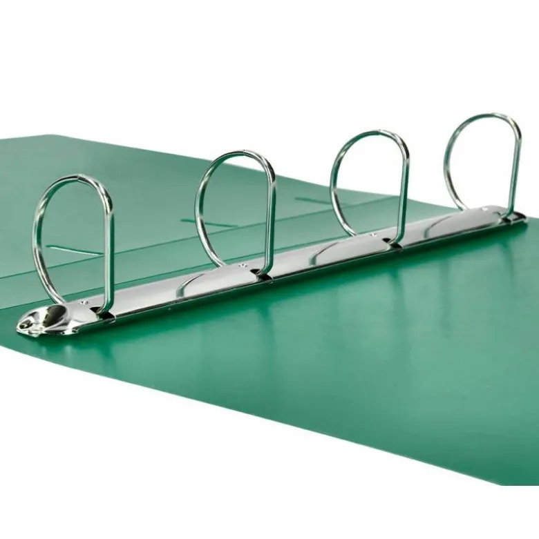 CARPETA 4 ANILLAS 40 MM LIDERPAPEL DIN A4 COLOR VERDE POLIPROPILENO