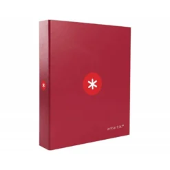 CARPETA 4 ANILLAS 40 MM MIXTAS LIDERPAPEL ANTARTIK DIN A4 COLOR FRAMBUESA CARTON FORRADA