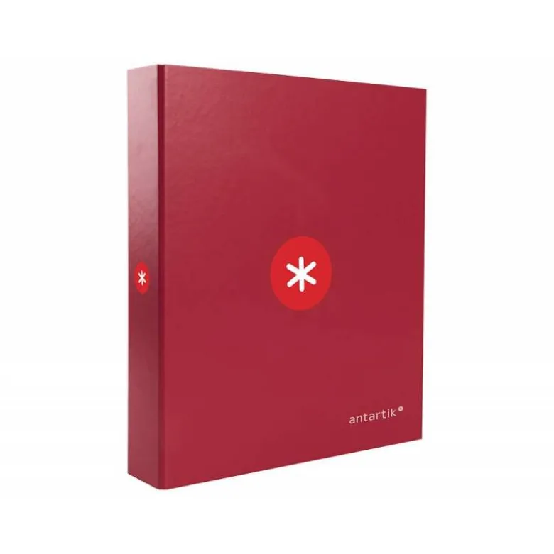 CARPETA 4 ANILLAS 40 MM MIXTAS LIDERPAPEL ANTARTIK DIN A4 COLOR FRAMBUESA CARTON FORRADA