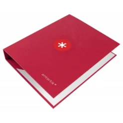 CARPETA 4 ANILLAS 40 MM MIXTAS LIDERPAPEL ANTARTIK DIN A4 COLOR FRAMBUESA CARTON FORRADA