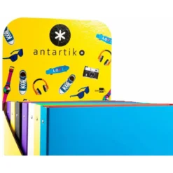 Carpeta 4 anillas 25mm Liderpapel Antartik A4 colores surtidos carton forrado