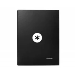 Carpeta 4 anillas 25mm Liderpapel Antartik A4 color negro carton forrado