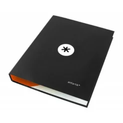 Carpeta 4 anillas 25mm Liderpapel Antartik A4 color negro carton forrado