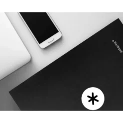 Carpeta 4 anillas 25mm Liderpapel Antartik A4 color negro carton forrado
