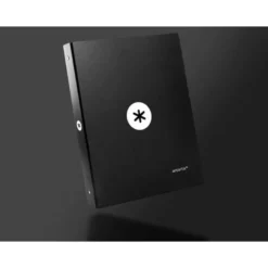 Carpeta 4 anillas 25mm Liderpapel Antartik A4 color negro carton forrado