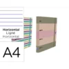 CARPETA 4 ANILLAS OXFORD EUROPEANBINDER TAPA EXTRADURA DIN A4 + RECAMBIO 120 HOJAS HORIZONTAL