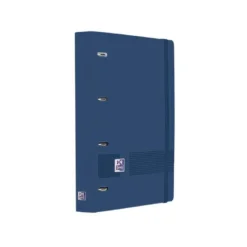 CARPETA 4 ANILLAS OXFORD EUROPEANBINDER LIVE&GO TAPA POLIFOAM DIN A4 + RECAMBIO 120 HOJAS CUADRO 5 MM AZUL