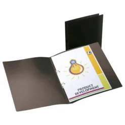 Carpeta 2 anilllas Liderpapel DIN A4 15mm polipropileno color negro