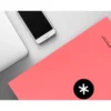 Carpeta Antartik 4 anillas DIN A4 Carton forrado Color Coral
