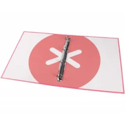 Carpeta Antartik 4 anillas DIN A4 Carton forrado Color Coral