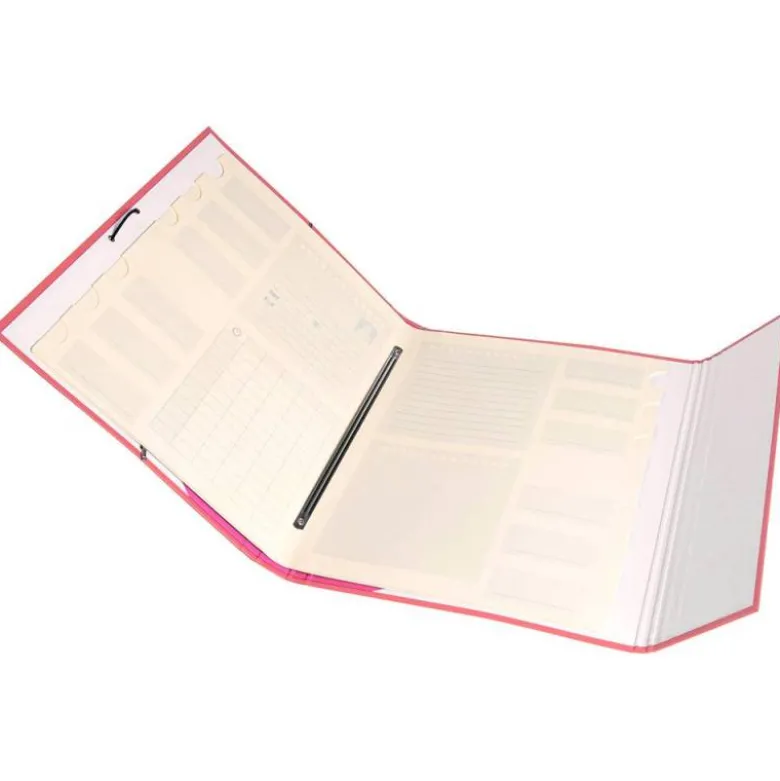 Carpeta Antartik clasificadora DIN A4 con 12 departamentos en Carton forrado Coral