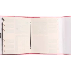 Carpeta Antartik clasificadora DIN A4 con 12 departamentos en Carton forrado Coral