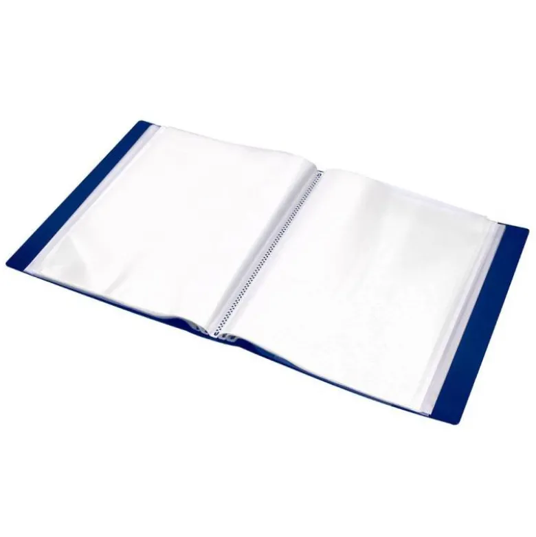 Carpeta Canguro Liderpapel DIN A4 poliporpileno 40 fundas color azul