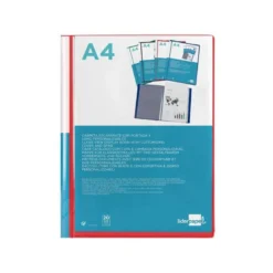 Carpeta Canguro Liderpapel DIN A4 poliporpileno 20 fundas color rojo