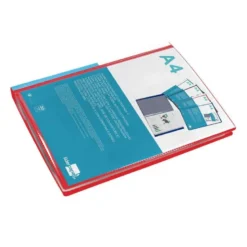 Carpeta Canguro Liderpapel DIN A4 poliporpileno 20 fundas color rojo