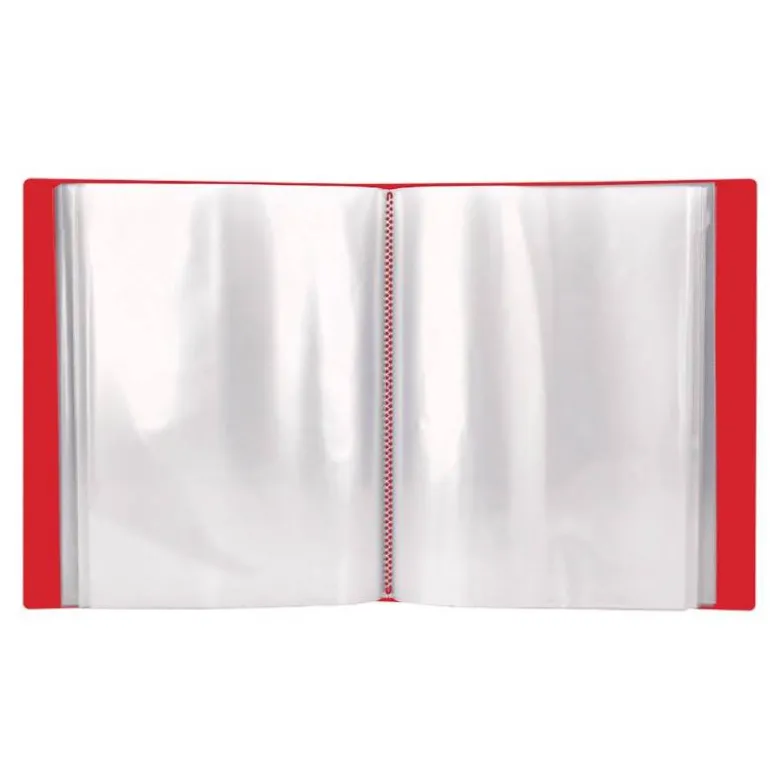 Carpeta Canguro Liderpapel DIN A4 poliporpileno 20 fundas color rojo