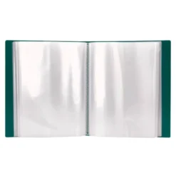 Carpeta Canguro Liderpapel DIN A4 poliporpileno 40 fundas color verde