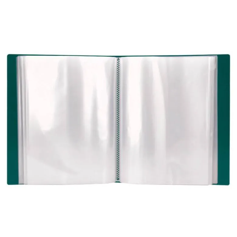 Carpeta Canguro Liderpapel DIN A4 poliporpileno 40 fundas color verde