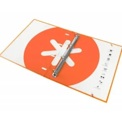 CARPETA CON RECAMBIO 4 ANILLAS 25MM LIDERPAPEL ANTARTIK DIN A4 COLOR AMARILLO CARTON FORRADO