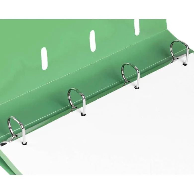CARPETA CON RECAMBIO 4 ANILLAS 25MM LIDERPAPEL DIN A4 COLOR VERDE POLIPROPILENO