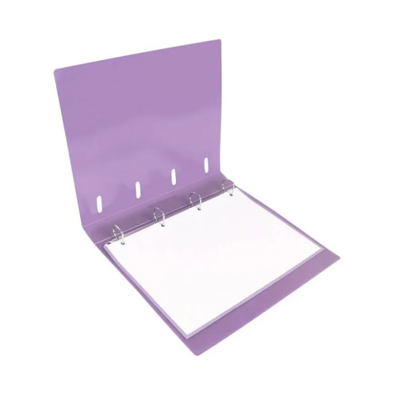 CARPETA CON RECAMBIO 4 ANILLAS DE 25 MM LIDERPAPEL DIN A4 COLOR VIOLETA POLIPROPILENO