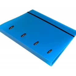 CARPETA CON RECAMBIO 4/40 MM LIDERPAPEL DIN A4 CUADRO 5MM COLOR AZUL POLIPROPILENO