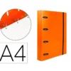 CARPETA CON RECAMBIO 4/40 MM LIDERPAPEL DIN A4 CUADRO 5MM COLOR NARANJA POLIPROPILENO