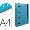 CARPETA CON RECAMBIO 4/40 MM LIDERPAPEL DIN A4 CUADRO 5MM COLOR AZUL POLIPROPILENO