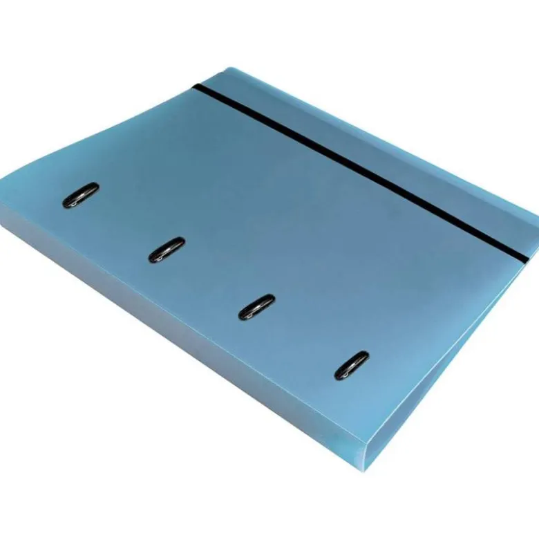 CARPETA CON RECAMBIO 4/40 MM LIDERPAPEL DIN A4 CUADRO 5MM COLOR AZUL POLIPROPILENO