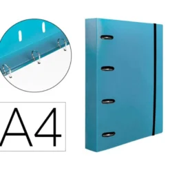 CARPETA CON RECAMBIO 4/40 MM LIDERPAPEL DIN A4 CUADRO 5MM COLOR AZUL POLIPROPILENO