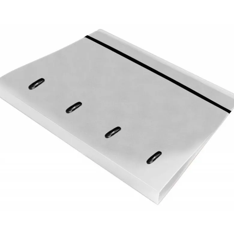 CARPETA CON RECAMBIO 4/40 MM LIDERPAPEL DIN A4 CUADRO 5MM COLOR BLANCO POLIPROPILENO