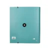 CARPETA CON RECAMBIO LIDERPAPEL ANTARTIK A4 CUADRO 5MM FORRADA 4 ANILLAS 40MM REDONDAS COLOR MENTA
