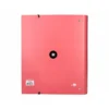 CARPETA CON RECAMBIO LIDERPAPEL ANTARTIK A4 CUADRO 5MM FORRADA 4 ANILLAS 40MM REDONDAS COLOR CORAL