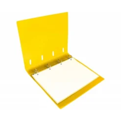 CARPETA CON RECAMBIO LIDERPAPEL A4 CUADRO 5MM 100 HOJAS 80G POLIPROPILENO 4 ANILLAS 40MM AMARILLO FLUOR