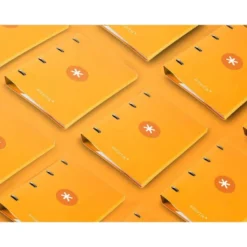 CARPETA CON RECAMBIO LIDERPAPEL ANTARTIK A4 CUADRO 5 MM FORRADA 4 ANILLAS 40MM REDONDAS COLOR MOSTAZA