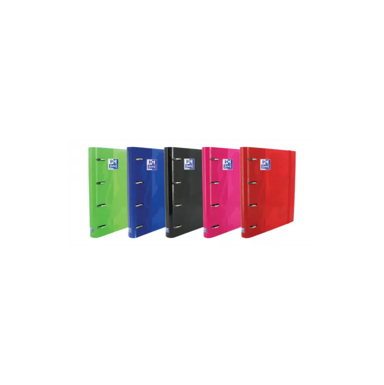 CARPETA CON RECAMBIO OXFORD EUROPEANBINDER CLASSIC 4 ANILLAS 35 MM CUADRO 5 MMDIN A4 TAPA EXTRADURA CON GOMILLA