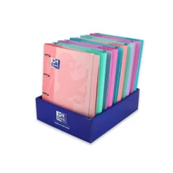 Carpeta con recambio Oxford A4+ Europeanbinder Colores Pastel Surtidos 4 anillas 35 mm Tapa extradura con gomilla