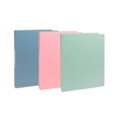 CARPETA DE 4 ANILLAS 30 MM REDONDAS EXACOMPTA AUTENTIK DIN A4+ CARTON RECICLADO FORRADO COLORES SURTIDOS