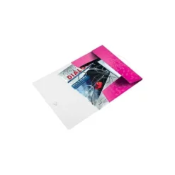 Carpeta de gomas Leitz Wow con solapas Polipropileno Din A4 color Fucsia