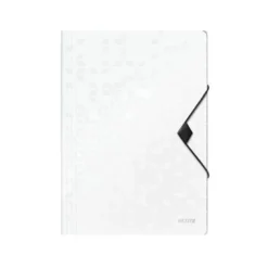 Carpeta de gomas Leitz Wow con solapas Polipropileno Din A4 color Blanco