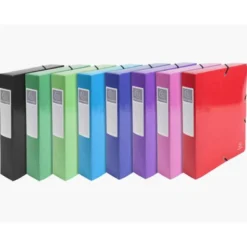 CARPETA DE PROYECTO EXACOMPTA IDERAMA CARTON LUSTRADO PLASTIFICADO DIN A4 LOMO 60 MM COLORES SURTIDOS