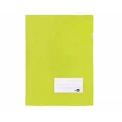 Carpeta dossier broche Liderpapel DIN A4 polipropileno 180 micras 20 hojas color amarillo