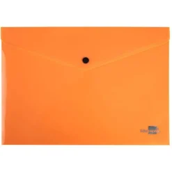 Carpeta dossier broche Liderpapel DIN A4 polipropileno 180 micras 50 hojas color naranja