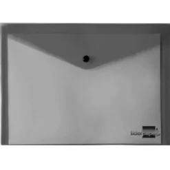 Carpeta dossier broche Liderpapel DIN A5 polipropileno 180 micras 50 hojas color negro